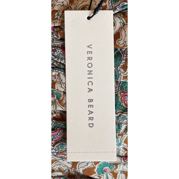 VERONICA BEARD Lozano Print Ruched Silk Blend Mini Dress NWT Size 4 - Picture 7 of 7